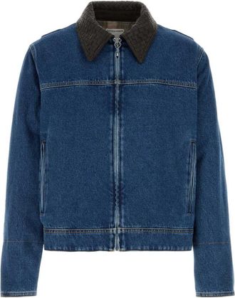 Bottega Veneta Blue Shirt Collar Jacket