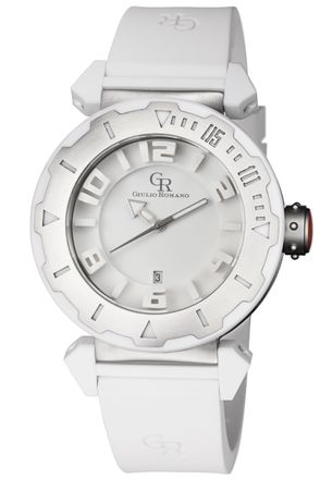 Giulio Romano mens ferrara white watch Rubber - One Size