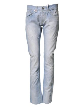 Dondup Cotton Stretch Straight Trouser Womens Jeans (Pre-Owned)