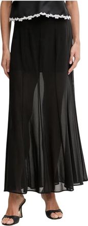 Pinko Rok met katoen - Dames - Maxi Rokken - Zwart - L - Katoen - Rokken