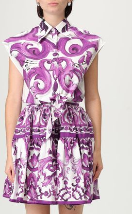 Dolce & Gabbana Camicia Dolce & Gabbana in cotone con stampa Maiolica