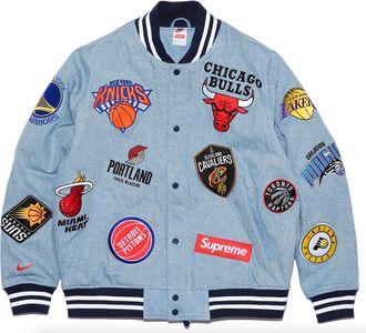 Nike Lab x Supreme x NBA Warm-up Jacket Denim Multi AO3632-440