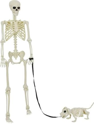 vidaXL Esqueleto De Decoraci&oacute;n De Halloween 2 Pcs Polipropileno Vidaxl