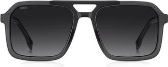BOSS 56mm Sunglasses in Grey/dark Grey at Nordstrom