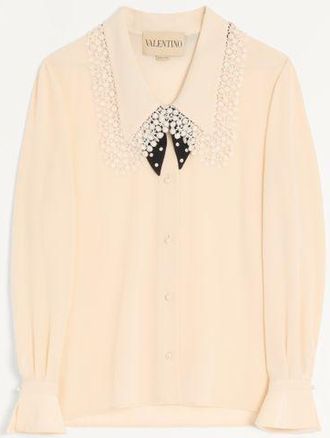 Valentino Camicia In Crepe De Chine Donna AVORIO 36