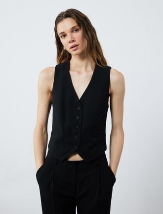 Koton VESTEN Blazer Gilet Mouwloos V-hals Knoopsluiting