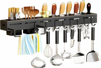 OEM Estante De Almacenamiento De Cocina De 20 Pulgadas Con Ganchos De Acero Inoxidable Sin Perforaciones