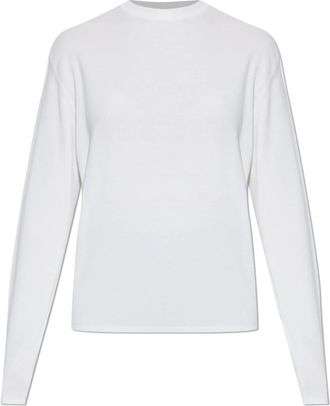 Jacquemus Wollen trui met ronde hals - Dames - Ronde hals truien - Wit - S - Wol - Truien & Vesten
