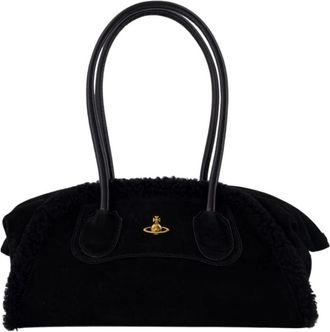 Vivienne Westwood Shirley Small Holdall - Dames - Tassen - Zwart - Maat: ONE Size Katoen
