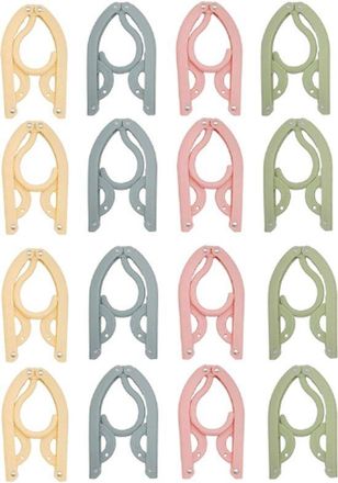 No Brand Perchas Para Ropa - 16 Unidades - Plegables - Port&aacute;tiles - Ahorran Espacio - 4 Colores - Pl&aacute;stico - 4316 Cm - Para El Hogar - Hotel - Camping - Vacaci