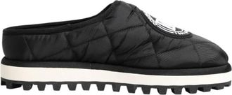 Dolce & Gabbana Zwarte Nylon Slip-On Sneakers - Heren - Slip ons - Zwart - 43 EU - Nylon - Schoenen