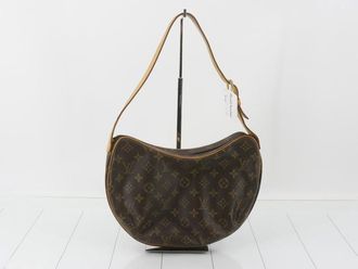 Louis Vuitton Croissant Handbag Monogram Canvas Brown Leather Handbag (Pre-Owned)