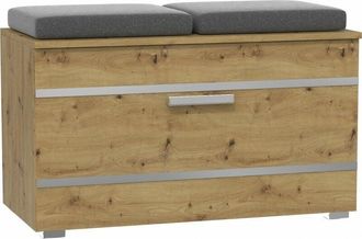 Hucoco Hucoco - almo Calzolaio 85x45x35cm Panca per scarpe Ingresso della lobby Deposito scarpe 4 nicchie + 2 cuscini