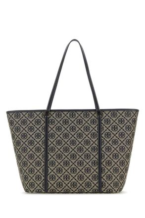 Tory Burch Navy Blue T Monogram Tote