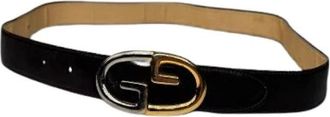 Gucci Pre-owned Vintage GG Buckle Belt - Dames - Vintage Accessoires - Bruin - ONE Size - Leer - Vintage