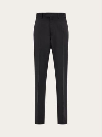 Ferragamo Black Tailored Cotton Trousers, Brand Size 54 (US Size 38)