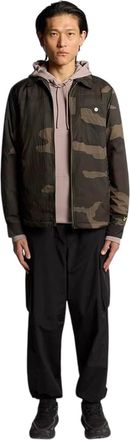Lyle & Scott Heren-overshirt van katoen met camouflagepatroon (Olijf)