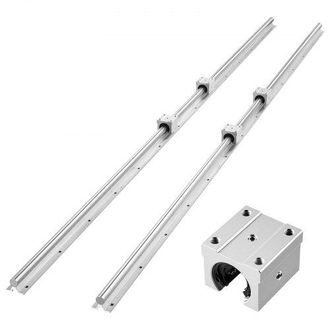 OEM Kit De Riel De Gu&iacute;a Lineal Sbr20 2 Rieles Longitud De 2000 Mm Con 4 Bloques Deslizantes Con Cojinetes, Eje Con Soporte Completo, Para M&aacute;quinas De Cort
