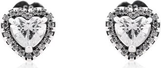 Pandora Heart Sterling Silver Stud Earrings