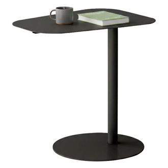 Dmora Dmora - Mesa De Caf&eacute; Ciliegia, Mesa De Centro Baja, Revistero Para Sof&aacute;, Estante De La Sala De Estar, 50x38 H50 Cm, Pizarra
