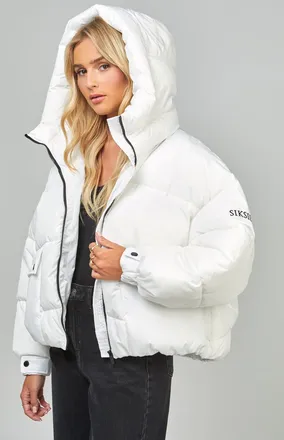 Siksilk Abrigo Acolchado Oversized Blanco para Mujer de SikSilk S