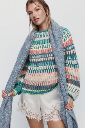 Pilcro Wool Blend Crew Neck Sweater