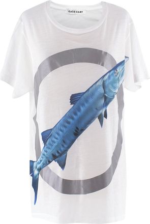 Katie Eary Blue Fish Tshirt Size S
