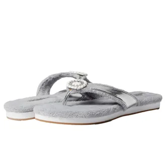 Jack Rogers Rosie Comfort Flip-FIop Grey / Silver / White 124211FF01-019 Womens