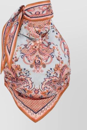 Zimmermann silk paisley-print halterneck handkerchief-hem top