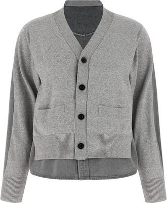 sacai Grey Shirt cardigan