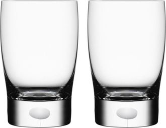 Orrefors Set of 2 Intermezzo Satin Juice Tumblers