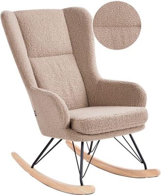 Beliani Rocking Chair LUOMA Boucle Beige