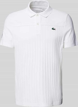 Lacoste Poloshirt mit Label-Detail in Offwhite, Größe S