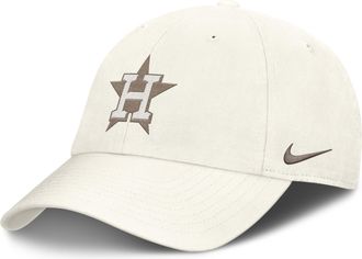 Nike Houston Astros Club Nike Mens MLB Adjustable Hat in White | NB4811KHUS-YZX