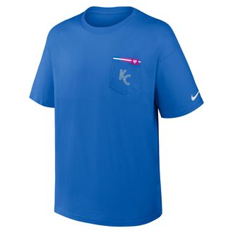 Nike Kansas City Royals City Connect 2-Hit Max90 Pocket Nike Mens MLB T-Shirt in Blue | 04T744UROY-QUY