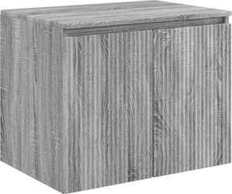 vidaXL Mueble De Ba&ntilde;o Montado En La Pared Sonoma Gris Vidaxl