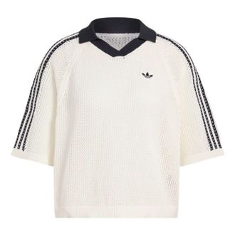 adidas (WMNS) adidas Polo Shirt Asia Sizing White Black KC6490