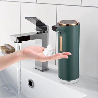 OEM Dispensador De Jab&oacute;n El&eacute;ctrico Recargable Con Sensor Infrarrojo Ducha Cocina, 10,15 X 7,44 X 19,7 Cm, Verde, Capacidad Dep&oacute;sito Jab&oacute;n: 250 Ml