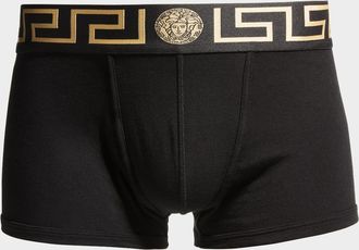 Versace Men & apos;s 3-Pack Low Rise Greca Trunk