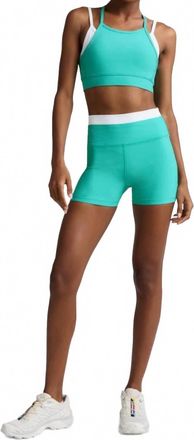 Beyond Yoga Spacedye Layered Pull-On Short In Caribbean Sea