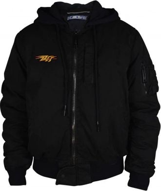 Off-white Stencil Arrows Motif Hooded Bomber Jacket - Heren - Bomber jackets - Zwart - S - Katoen - Jassen