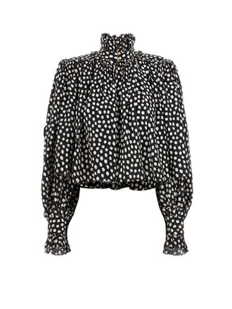 Chlo&eacute; Polka-Dots Silk Shirt