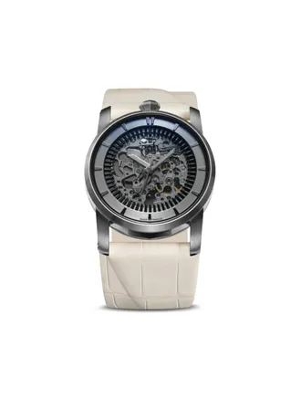 Fob Paris Silver Skeleton 41mm