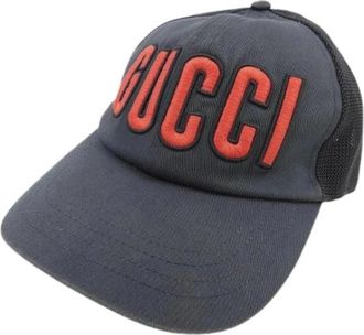Gucci Pre-owned Accessories, male, Black, Size: ONE SIZE Pre-owned Fabric hats