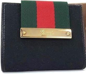 Gucci Black Gg Canvas Wallet (Bi-Fold) (Pre-Owned)