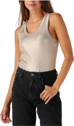 Summum Dames, Tops, Beige, Maat: XL Katoen