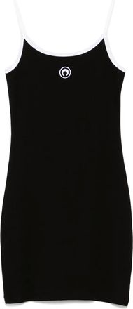 Marine Serre moon-logo jersey dress - Black