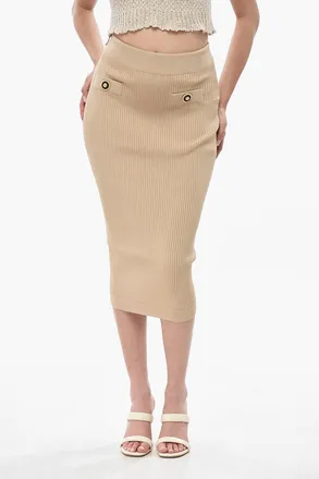 Balmain Knit Longuette With Jewel Buttons Balmain