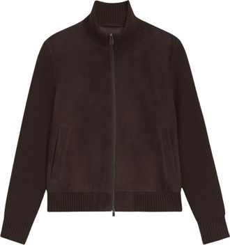 HUGO BOSS H-Meter Jas - Heren - Leren en Su&egrave;de Jassen - Bruin - L - Katoen - Jassen