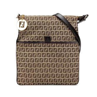 Fendi Pre-owned Cross Body Bags, female, Brown, Size: ONE SIZE Pre-owned Canvas Crossbody Bag